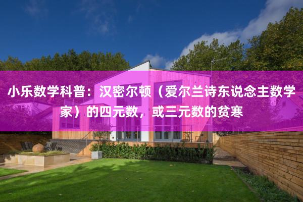 小乐数学科普：汉密尔顿（爱尔兰诗东说念主数学家）的四元数，或三元数的贫寒