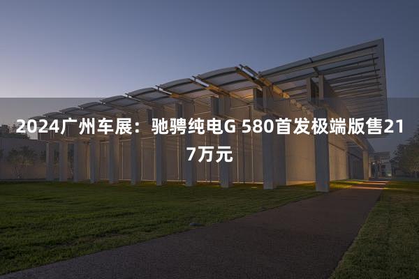 2024广州车展：驰骋纯电G 580首发极端版售217万元