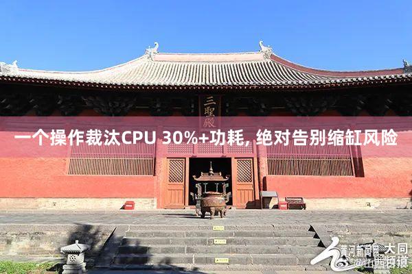 一个操作裁汰CPU 30%+功耗, 绝对告别缩缸风险